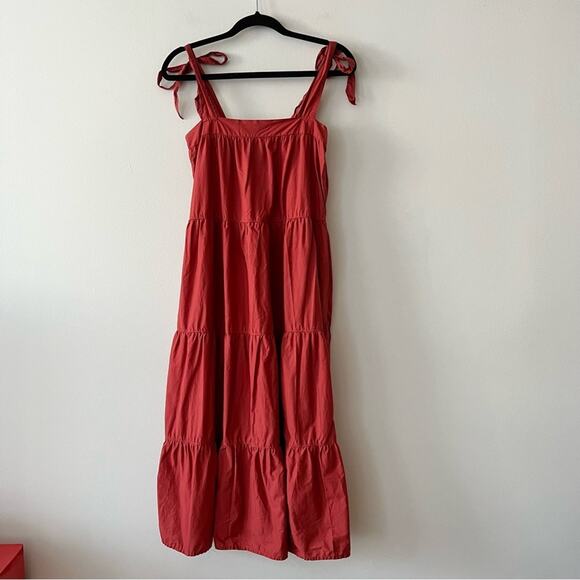 Nation LTD Amelia Tiered Red Midi Dress - Picture 3 of 8